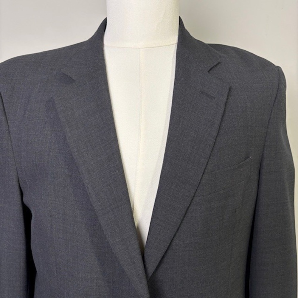 Mens Charcoal Gray Wool Suit Jacket Blazer Size 39R‎